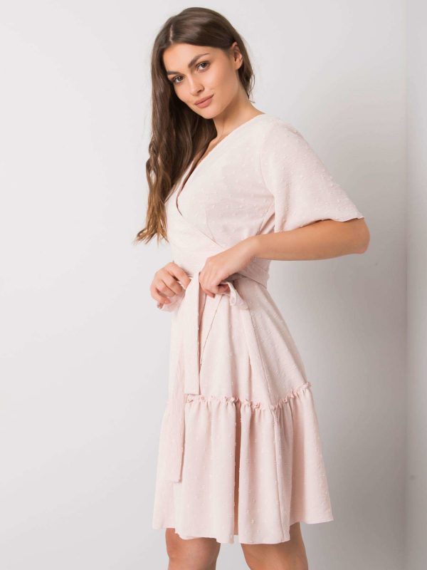 Lachelle Pale Pink Ruffle Dress