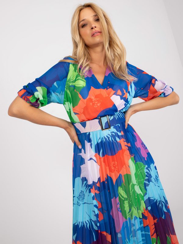 Blue one size dress with prints OCH BELLA