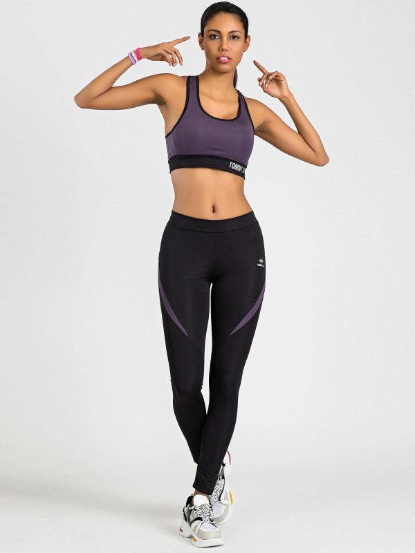 TOMMY LIFE Purple/Black Sports Set