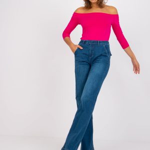 Blue Flared High Waist Jeans Jovite RUE PARIS