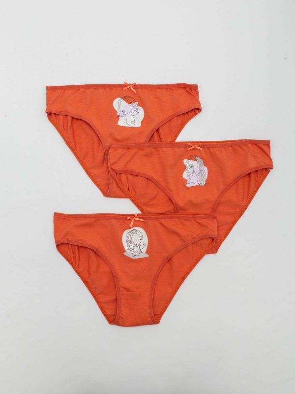 Orange Women's Panties 3-Pack