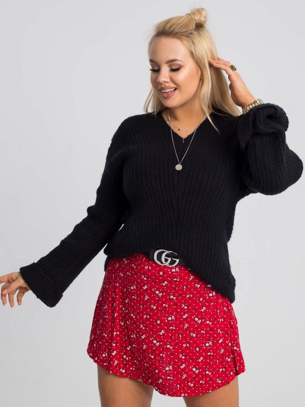 Carla's black plus size sweater