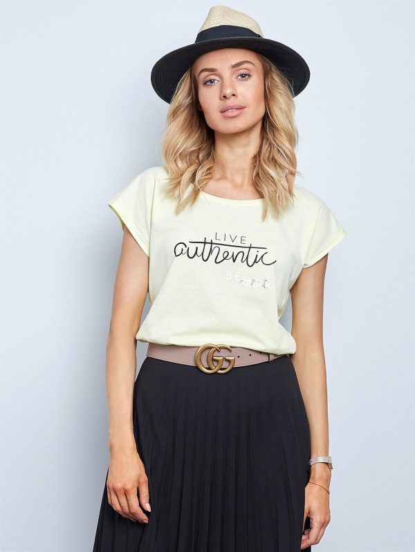 Authentic light yellow t-shirt