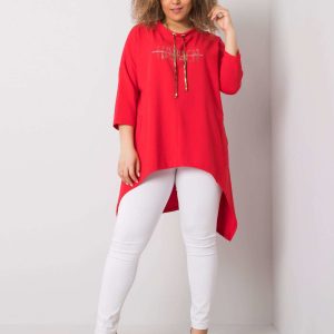 Red blouse with Marion applique