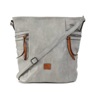 Light Grey Large Eco Leather Bag