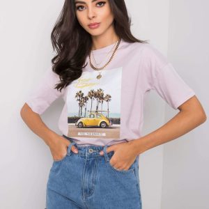 Lilac T-shirt with Valentina print