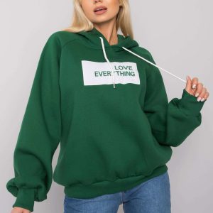 Dark Green Pouch Sweatshirt Dina