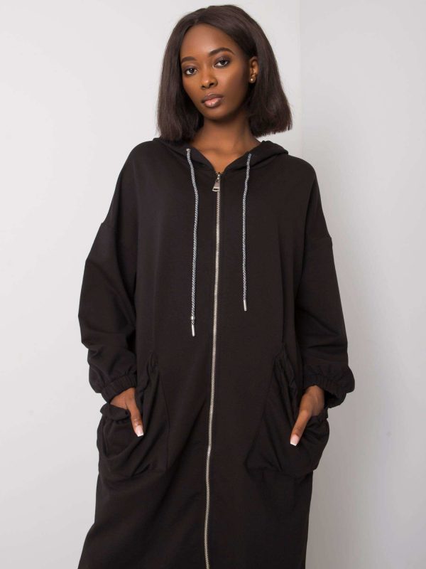 Ramilya Black Long Hoodie