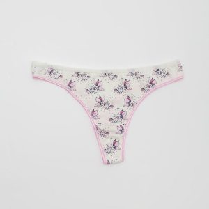 White and pink women's thong