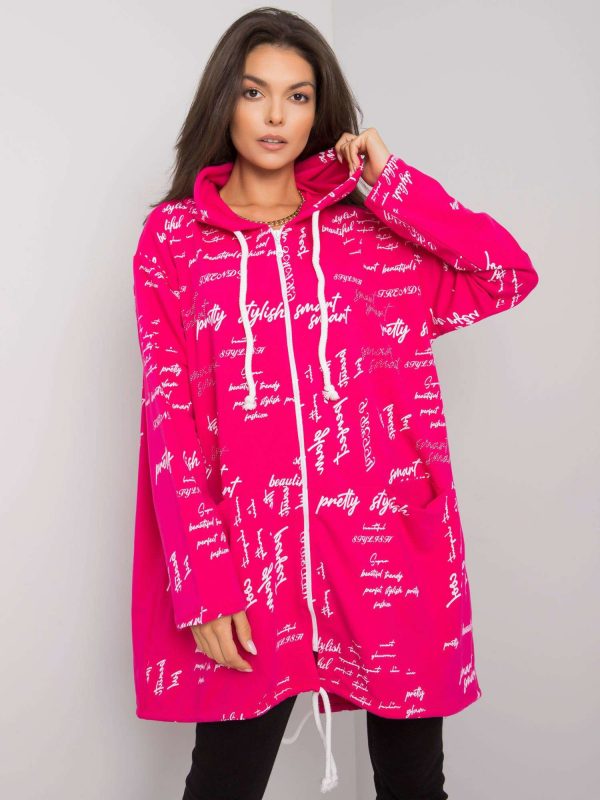 Safiya Fuchsia Patterned Hoodie