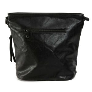 Women's black bag made of eco leather