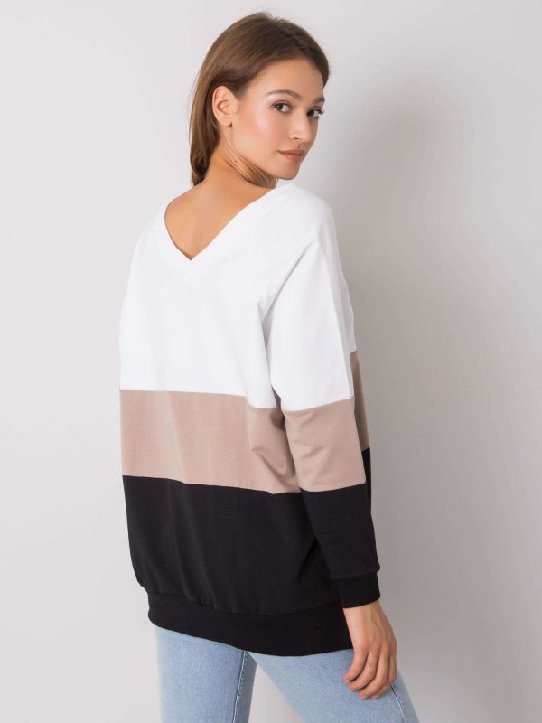 Lotta RUE PARIS black and beige sweatshirt