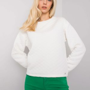 Ecru quilted sweatshirt without hood Kerstine