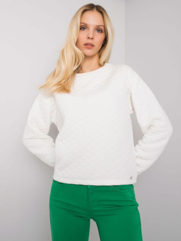 Ecru quilted sweatshirt without hood Kerstine