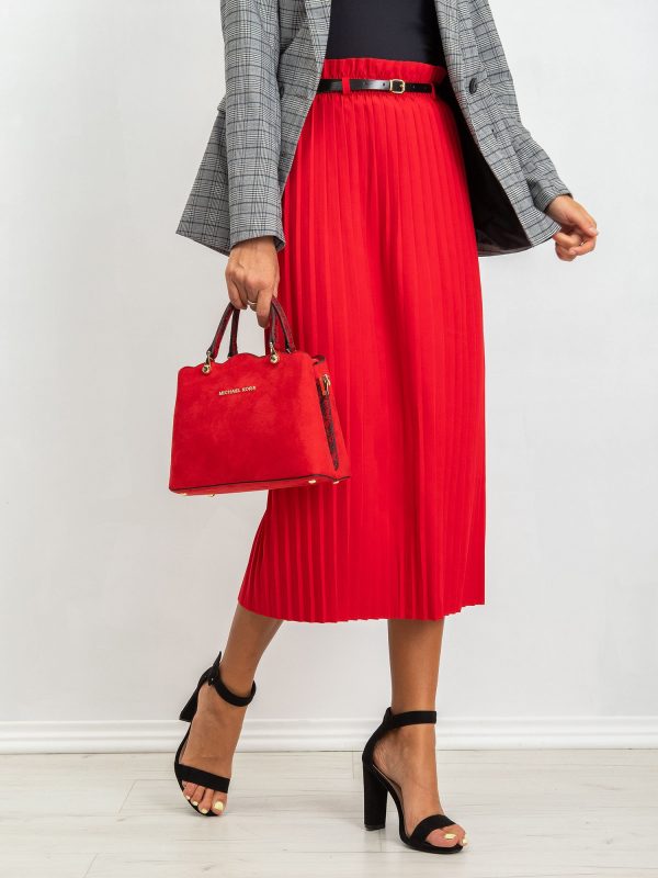 RUE PARIS Red skirt Tammy