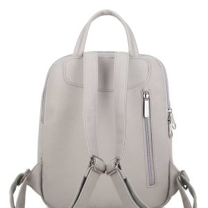 Backpack made of eco-leather grey LUIGISANTO