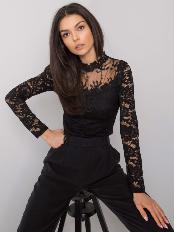 Black lace blouse for women Barrington OCH BELLA