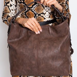 Dark brown bag with detachable strap