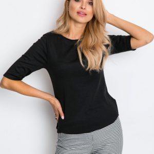 RUE PARIS Black Blouse Glory