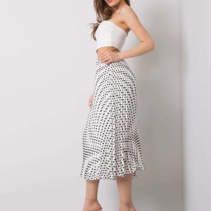 White polka dot skirt by Adrielle SUBLEVEL