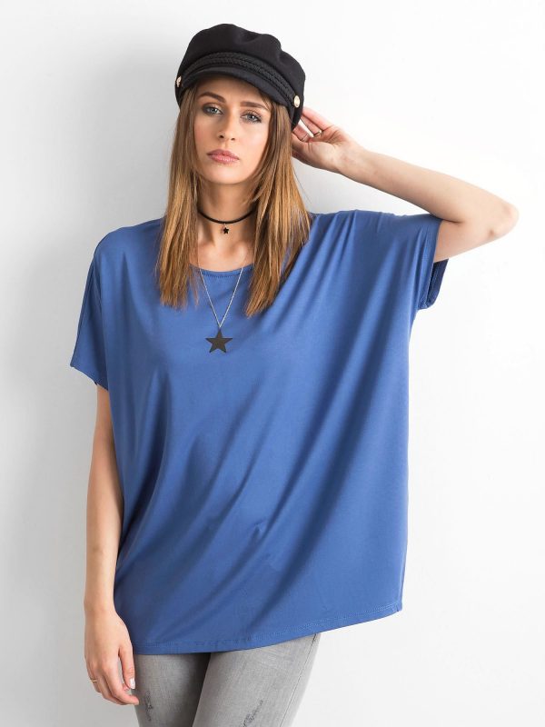 Dark Blue Oversize Blouse