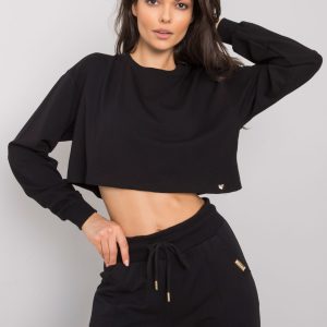 Black short blouse basic Simeona