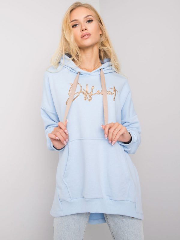 Fallon light blue kangaroo sweatshirt