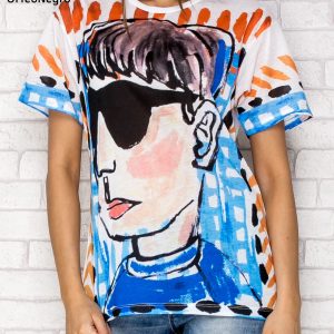 White Face Print T-Shirt