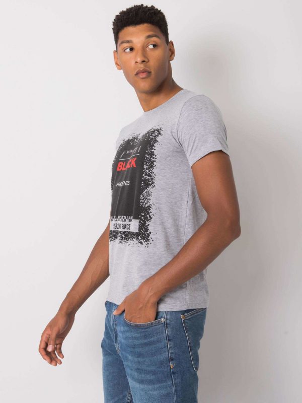 Grey T-shirt for men cotton Brighton