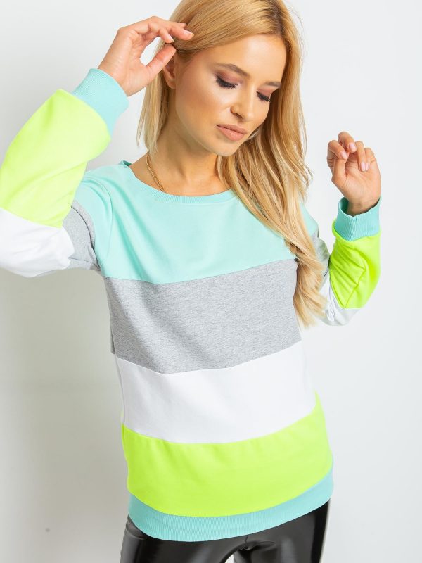 Mint and white Quattro sweatshirt