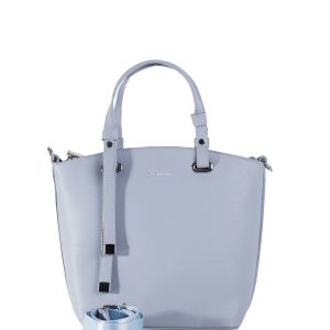 Light Blue Wide Strap Shoulder Bag