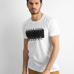 Men's T-shirt with white print