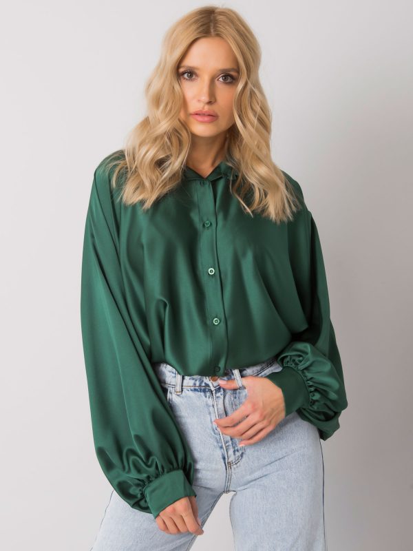 Green shirt with wide sleeves Cristina