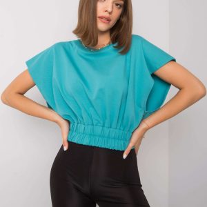 Turquoise Short Sweatshirt Antigua