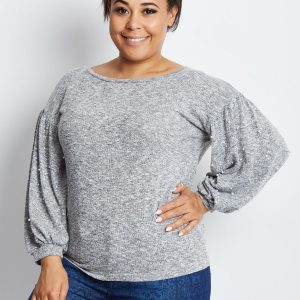 Gray plus size blouse Consistency