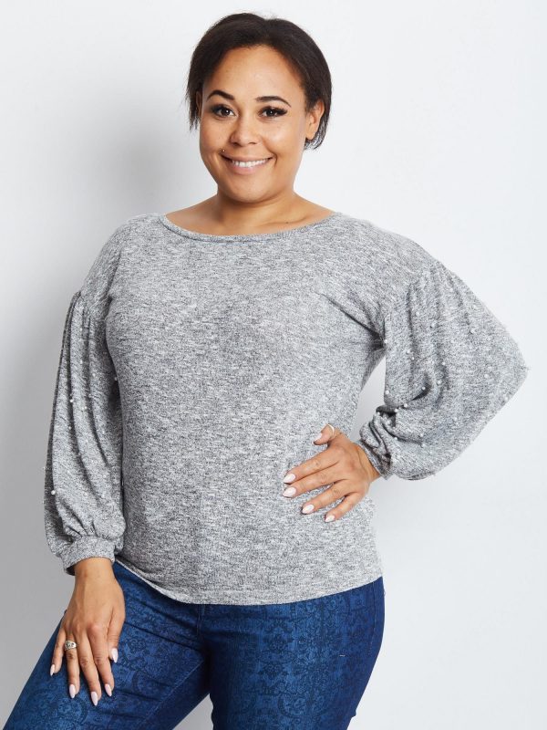 Gray plus size blouse Consistency