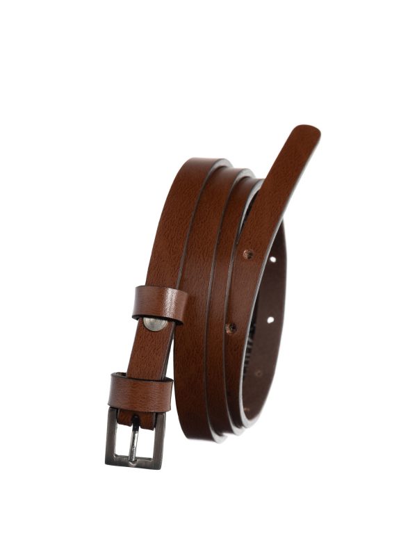 BADURA Brown Slim Leather Strap