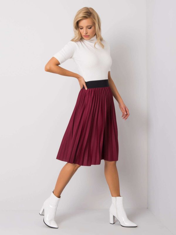 Burgundy Frilly Skirt