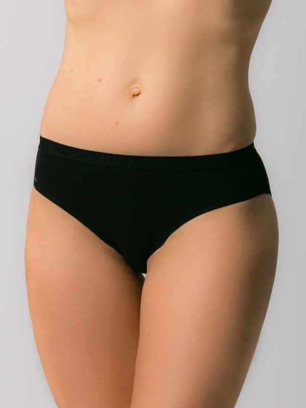 Women's Black Cotton Panties