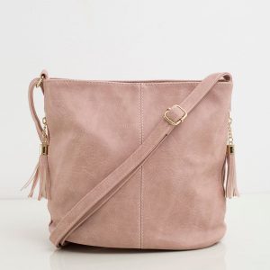 Dirty pink faux leather handbag