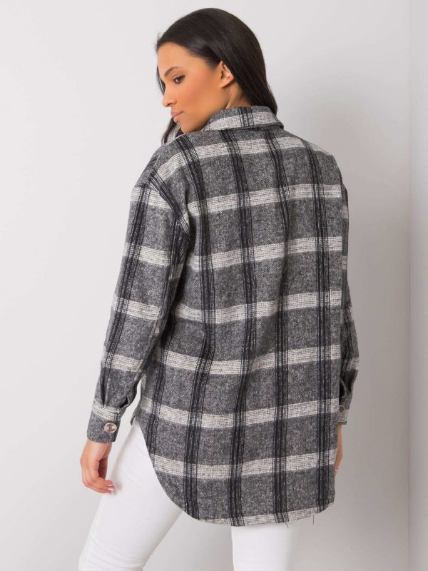 Dark Grey Sayen Plaid Shirt