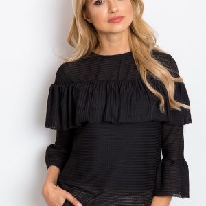 RUE PARIS Journee black blouse