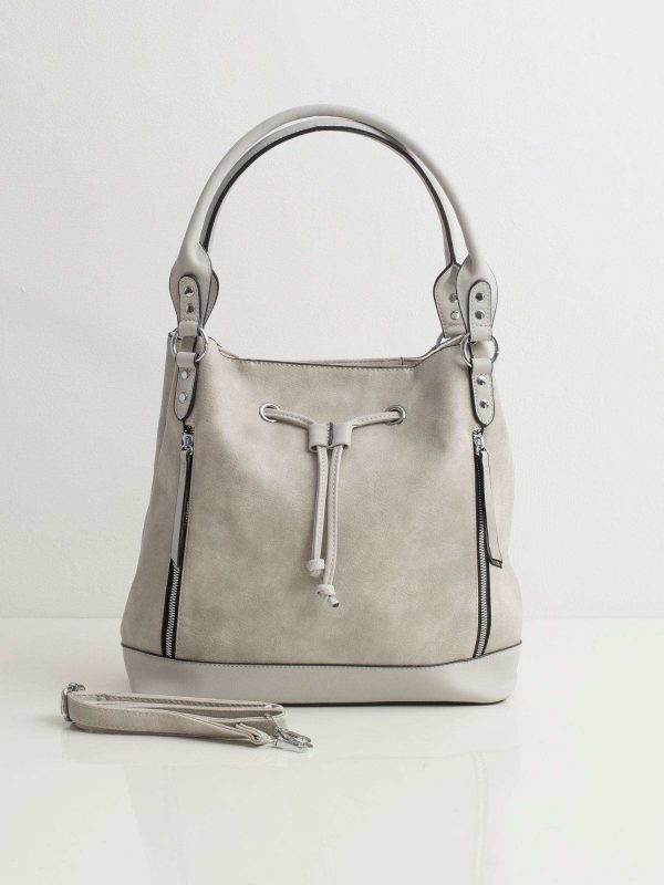 Grey Urban Drawstring Bag