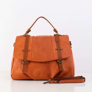 Orange bag with detachable strap