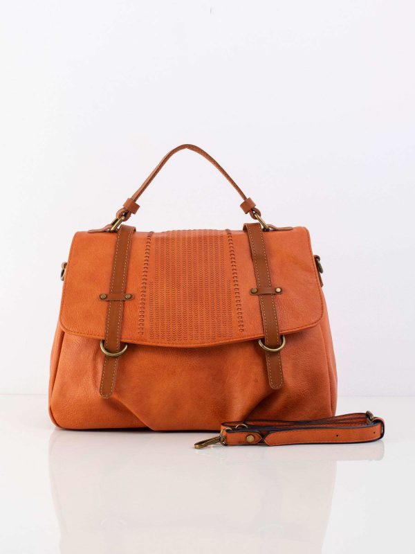 Orange bag with detachable strap