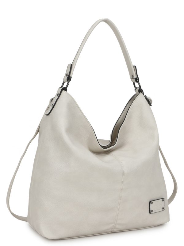 LUIGISANTO eco leather shopper bag beige