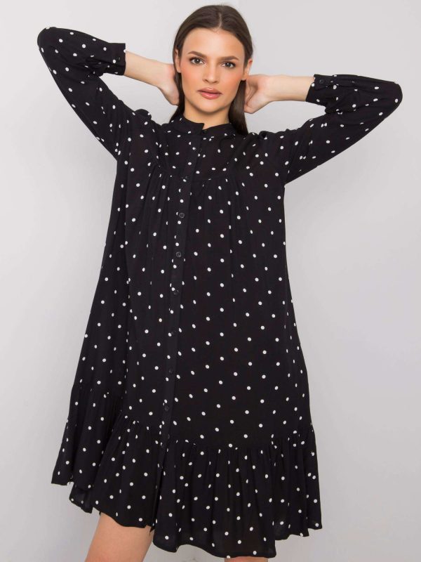 Black polka dot dress Hevy