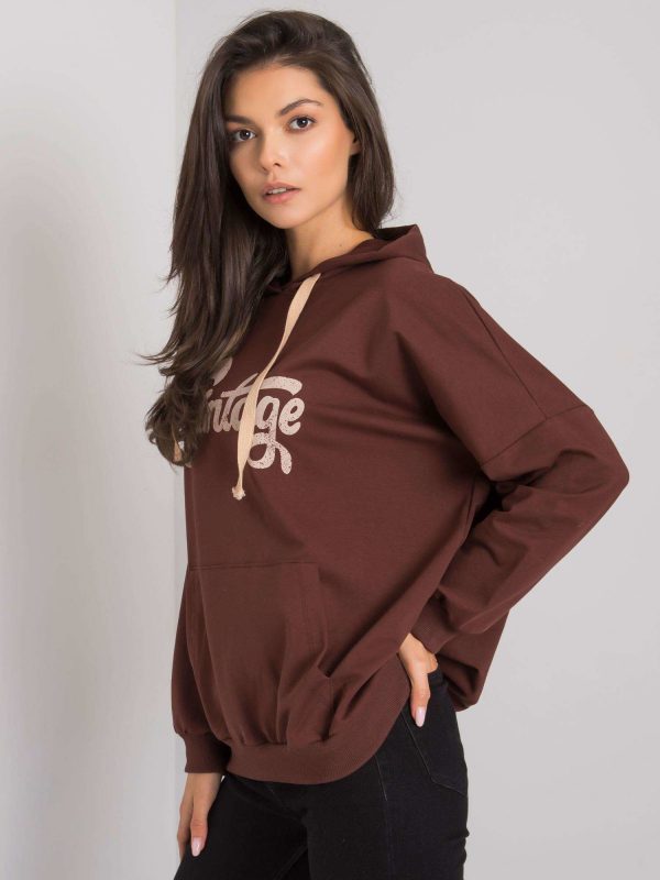 Dark brown kangaroo sweatshirt Anahita