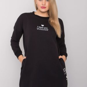 Black Maurita Cotton Plus Size Tunic