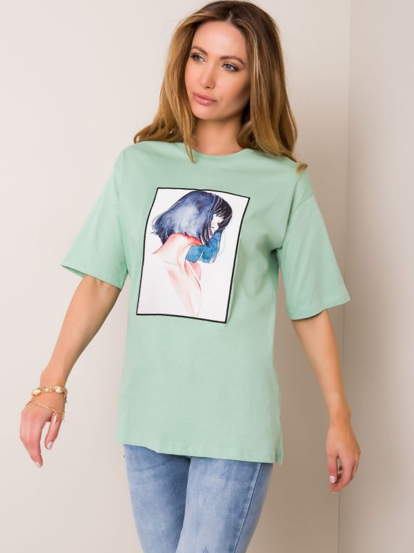 Mint t-shirt Girl RUE PARIS